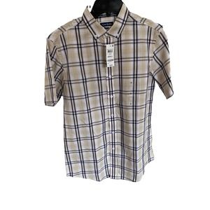 NWT Mens  Small Club Room Plaid Shirt